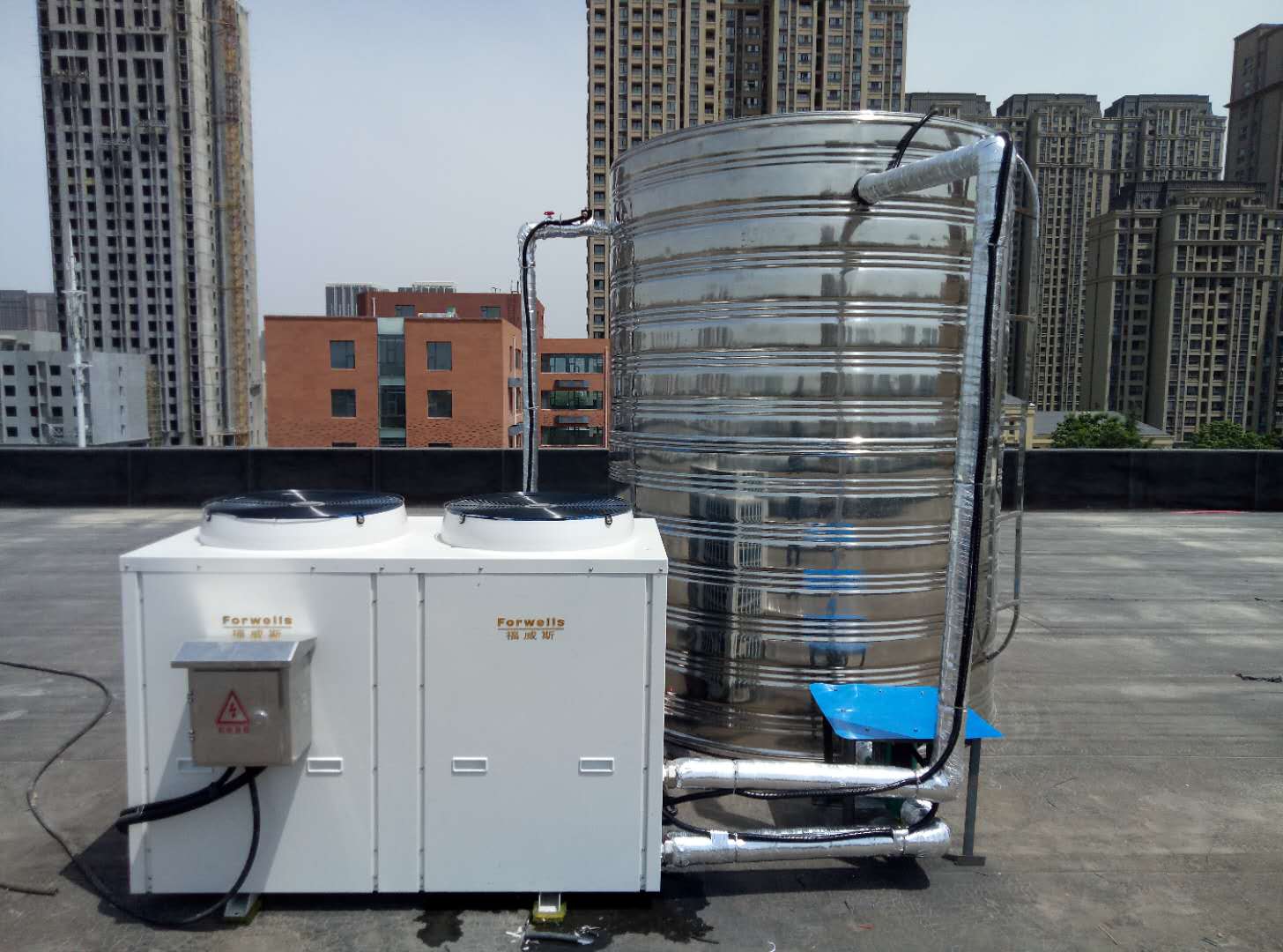 河南學校用空氣能熱水器，四季恒溫